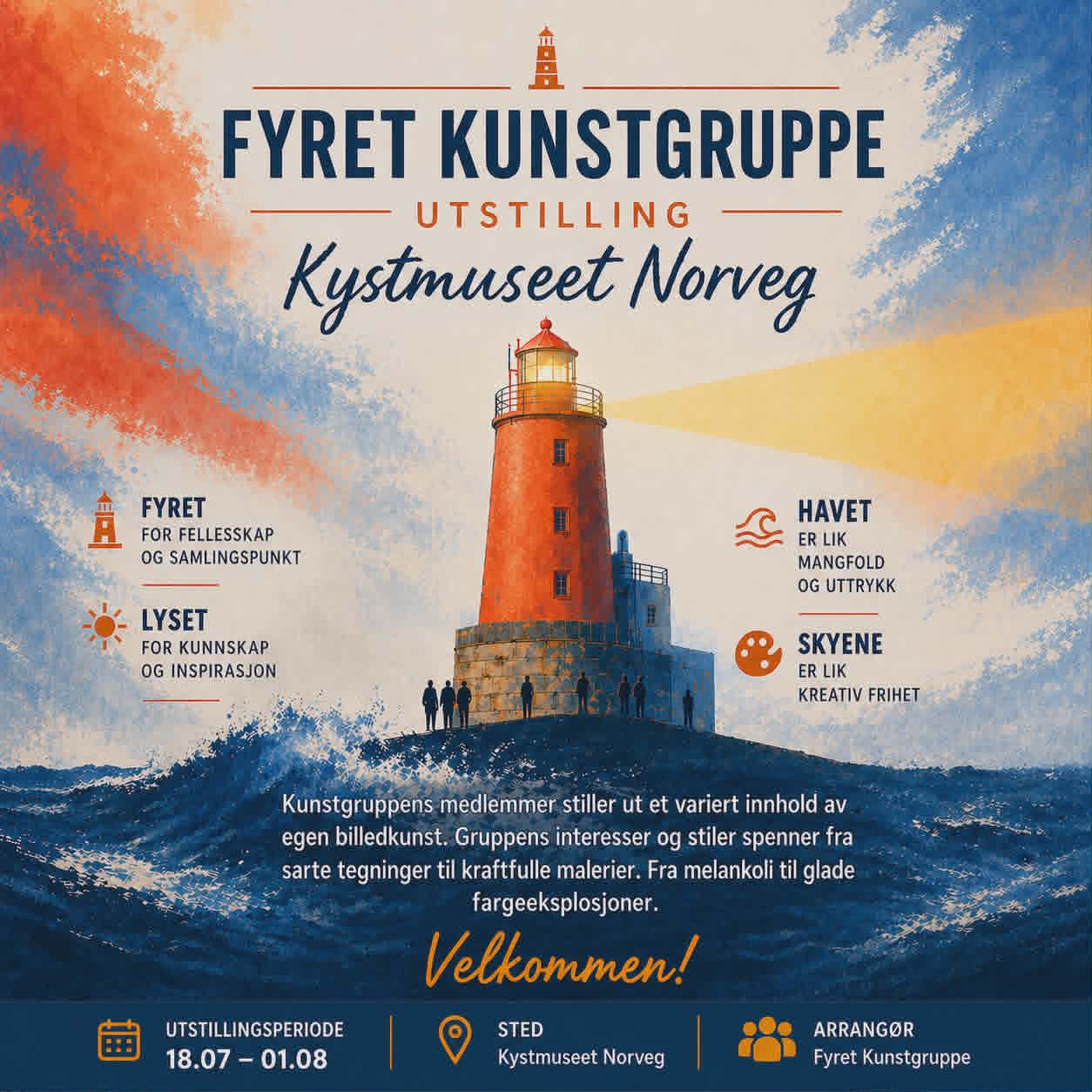 Kunstutstilling med Fyret kunstgruppe